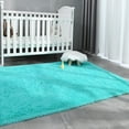 thumbnail image 7 of YJ.GWL Soft Fluffy Area Rug Plush Shaggy Rugs Fuzzy  Carpet for Living Room Bedroom Nursery Home Decor, 4'x5.3',Teal Blue, 7 of 7