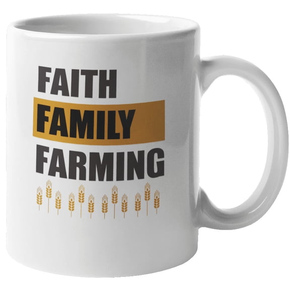 Faith Family Farming Farm Coffee & Tea Giftable Mug for Farmers (11oz)