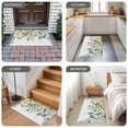 thumbnail image 5 of Flowers Eucalyptus Door Mat Indoor Outdoor,Rustic Botanical Daisy Leaves Floral Non Slip Welcome Mat with Rubber Backing,Absorbent Fabric Front Door Mats Entryway Rug for Home Patio Entrance 18"x30", 5 of 8