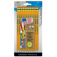Write Dudes USA Gold Premium Cedar Pre-Sharpened Pencils, #2 Yellow, 24-Count