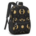 thumbnail image 2 of Sun and Moon Gothic Pattern 17" School Backpacks for Teens,Waterproof Oxford Fabric,S-Shape Padded Straps for School,Travel,Hiking,Camping, 2 of 6