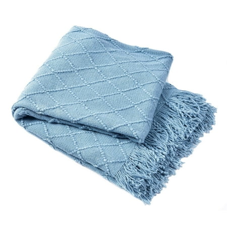 Bourina Textured Solid Soft Sofa Throw Couch Cover Knitted Bourina Textured Solid Soft Sofa Throw Couch Cover Knitted