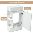 thumbnail image 6 of EUROCO 18.6" Bathroom Vanity with Sink, Bathroom Vanity Cabinet with 2-tier Shelf, Left or Right Orientation, White, 6 of 8