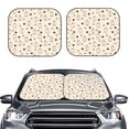 thumbnail image 2 of Fotbe Milk Tea 2-Piece Car Windshield Sun Shade | Sun Blocker for Car Windshield | Foldable Automotive Interior Accessories for Sun Protection-Medium, 2 of 6