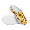 thumbnail image 3 of Yiaed Yellow Polka Dot Sunflower Print Slippers Fuzzy Warm Cozy Slippers Non Slip House Slippers For Indoor Outdoor Slippers House Slippers-46/47, 3 of 7