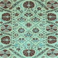 thumbnail image 1 of Ahgly Company Indoor Square Abstract Light Blue Modern Area Rugs, 6' Square, 1 of 4