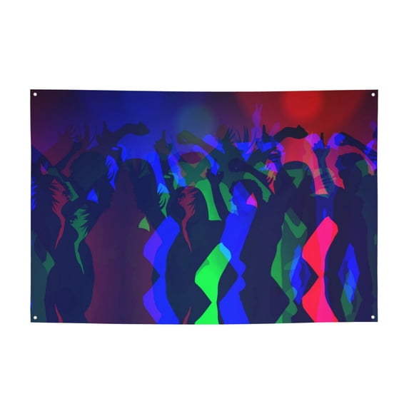 Disco Dance Party Girl Sign Banner, Discotheque Celebrate Hanging Banners Backdrop Festive Party Decor for Indoor Outdoor, 47 x 71 inches