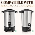 thumbnail image 2 of Filtros de café SIUDANGKA sin blanquear, 120 unidades, para urna de 45 tazas, 2 of 6