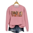thumbnail image 4 of WEAIXIMIUNG Chandail en Molleton Blanc pour Femmes Mignon Dinde Imprimé Action de Grâce Col Rond Chandail en Molleton Ajusté Pull Décontracté Manches Longues Chemises d'Entraînement Amples Blouse Décontractée Manches Longues, 4 of 5