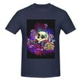 thumbnail image 4 of Bingfone Mushrooms And Skull Men'S Loose Fit Short-Sleeve Pocket T-Shirt, 4 of 7
