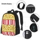 thumbnail image 3 of Disketp Popcorn Mochila Estampada de Gran Capacidad con Lonchera y Estuche, Set de 3 Piezas para Estudiantes, 3 of 7