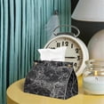 thumbnail image 3 of PVC Leather Marble Pattern Tissue Case Box, Container, Napkin Holder, Paper Bag, Cosmetic Box, Pouch Organizer, A, 3 of 5