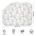 thumbnail image 2 of Pink Pig Print Dish Drying Mat - Thick 3-Layer Microfiber Absorbent Mat, Cute Baby Pig Pattern, Heat Resistant Sink Pad, Compact & Hanging Loop, 2 of 5