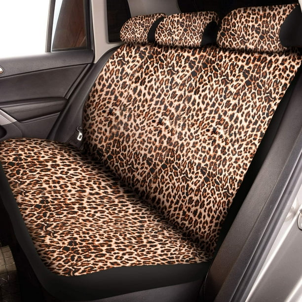 Cheetah print car seat sale covers full set