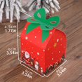 thumbnail image 3 of Christmas Treat Boxes, 3.54 inch Christmas Gift Boxes with Bow, Santa Printed Treat Containers, Paper Candy Holder, Xmas Cookie Packaging, Sweet Wrapping Boxes, Party Favor Boxes for Christmas Decor, 3 of 6
