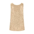 thumbnail image 6 of Scyoekwg Kids Tank Tops for Girls Sequin Sleeveless Tank Top Round Neck Sparkly Glitter Top Casual Birthday Party Shirts (Gold,4-5 Years), 6 of 8