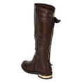 thumbnail image 3 of Nature Breeze BD16 Women Leatherette Buckle Gold Plating Heel Knee High Riding Boot, 3 of 6