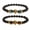 1#+2#, variant on Men Women Natural Gemstone Tiger Eyes Beads Lava Rock Stone Lion Crown Bracelet-5#