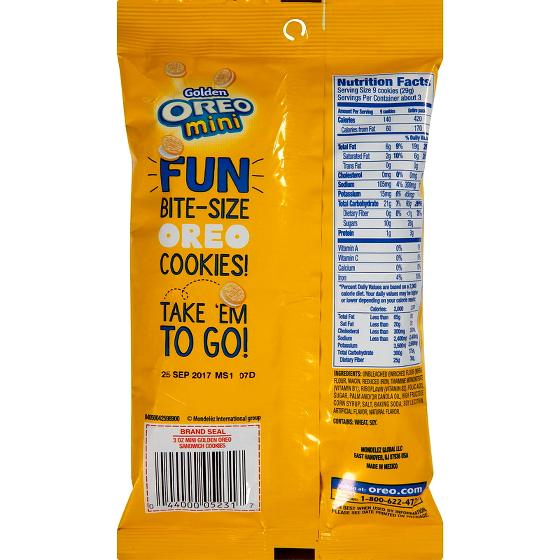 Oreo 05231 3Z Mini Golden Oreo Big Bag (Price/12)