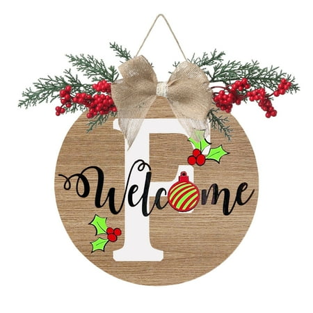

Christmas Front Door Individual Christmas Sign Last Name Year Round Front Door Wreath 26 Last Names Alphabet Door Hanger Front Door Decoration Garland Front Door Decoration Home Sign with Wreath Door