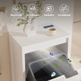 thumbnail image 4 of Conate Kitchen Tilt Out Trash Can Cabinet, Farmhouse 13 Gallon Hidden Garbage Bin Storage Cabinet with Odour Control, White, 4 of 6