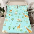 thumbnail image 2 of Castle Fairy Kawaii Elephant Lion Giraffe 4pcs Bed Sheets for Boys Girls,Cute Flowers Animal King Sheets,Cartoon Woodland Wildlife Super Cozy Sheet Set,Luxury Bedroom Decor, 2 of 7