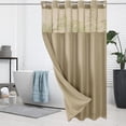 thumbnail image 5 of Dmlowu Shower Curtain, Waterproof Shower Curtain Liner, Lightweight Sturdy Shower Curtains for Bathroom Hotel Home Decor, 72x75 Inch Double-Layer Cloth Shower Curtain, 5 of 6