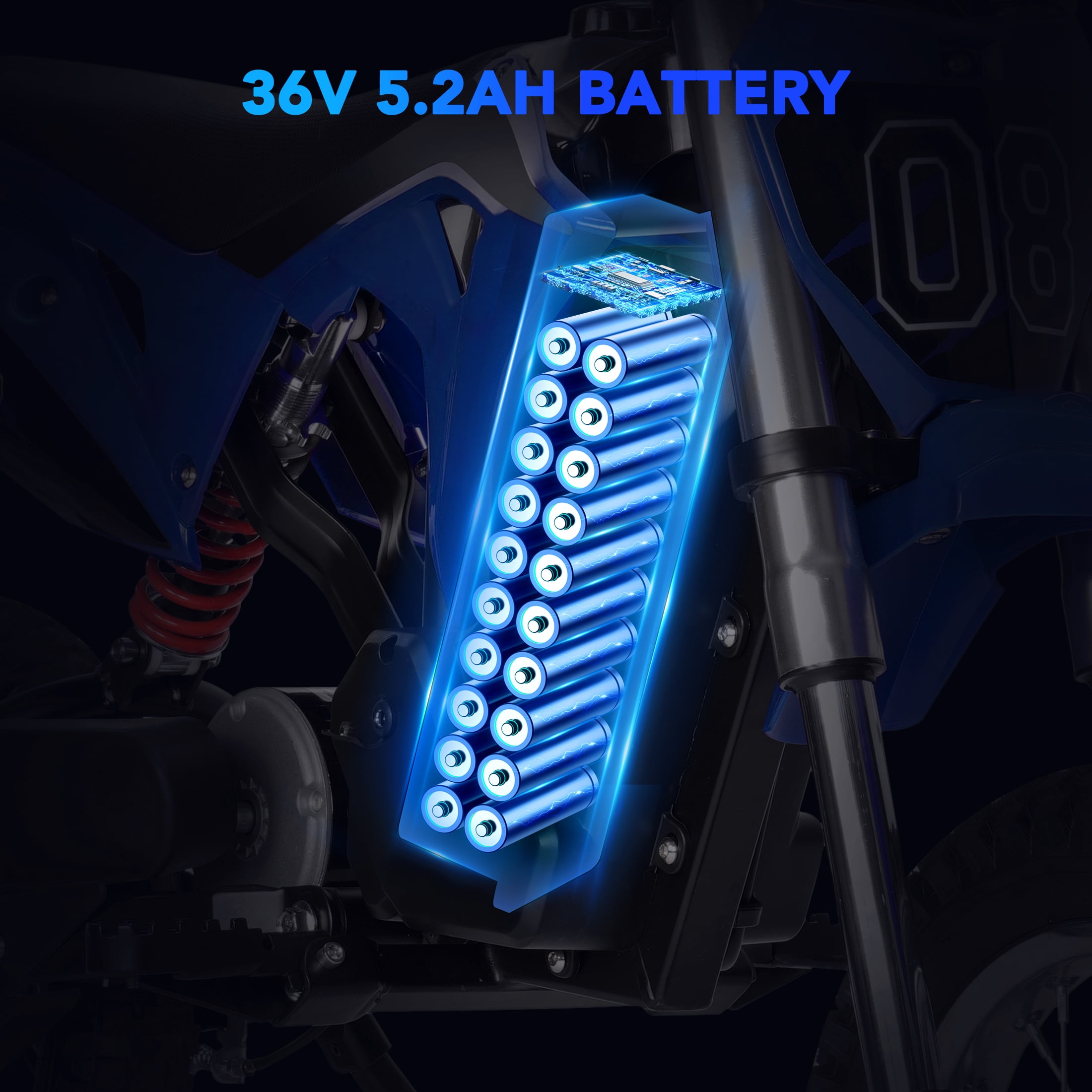 36V Kids Electric Dirt Bike,Fast Speed Electric Motorcycle Up to 16 MPH & 10 Miles Long-Range, 3-Speed Modes, Twist Grip Throttle, Dual Suspension & Brakes for Kids Ride on Toys