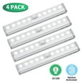 thumbnail image 1 of 4 Pack LED Motion Sensor Closet Lights Battery Operated Stick On Anywhere Wireless Motion Sensor Light Under Cabinet Lighting Wireless 10 LED Lighting Motion Lights, 1 of 8