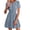 Light Blue, variant on Karymi Beach Vacation Clothes for Women V-Neck Fashion Cocktail-Length Solid Fit & Flare High Waisted Smock Dress Corset Ruffle Cocktail Dresses Lounge Comfy Short Dresses for Women 2026