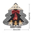 thumbnail image 2 of Stylish Metal Christmas Tree Wind Spinner - Modern Layered Design with Red Bow Perfect for Festive Yard & Garden Decor, 2 of 7