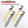 thumbnail image 4 of Uxcell Safety Reflector Pendants [4PCS] - Reflective Safety Keychain Gear with Plastic Buckle for Backpack[Black, Golden-8.1IN/20.5CM], 4 of 7