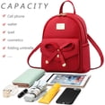 thumbnail image 4 of LHSHID Girls Bowknot Cute Leather Backpack Mini Backpack Purse for Women, 4 of 7