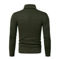 thumbnail image 3 of TIHLMK Long Sleeve Tee Shirts for Men Fleece Pullover High Neck Solid Color Slim Long Sleeve Men's Bottoming Shirt, 3 of 5