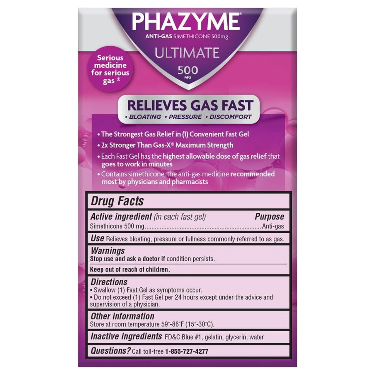 Phazyme Ultimate Gas & Bloating Relief, Gas Relief Works in Minutes, 20 Fast Softgels