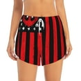 thumbnail image 2 of Easygdp Nautical American Flag for Women's Athletic Shorts - High-Waist, Quick-Dry Workout Shorts with Pockets, Ideal for Running, Yoga, and Training-XX-Large, 2 of 7