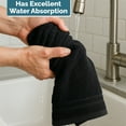 thumbnail image 7 of Casa Platino Hand Towels for Bathroom - 6 Piece Set (16" x 28"), Soft & Absorbent Bath Hand Towels, Premium Black Hand Towels for Bathroom, 100% Cotton Bathroom Hand Towels for Everyday Use - Black, 7 of 7