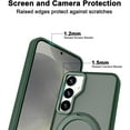 thumbnail image 5 of 360 ° Rotatable Magnetic Ring Holder for Samsung Galaxy S24 Case Compatible with Magsafe Hard PC Translucent Matte Protective Kickstand Phone Case for Samsung Galaxy S24 Green, 5 of 14