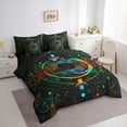 thumbnail image 3 of Castle Fairy Abstract Boho Sun And Moon Bedding Comforter Set 7-Piece for Adults Female Men Women,Exotic Style Starry Sky King Bedding Sets,Psychedelic Galaxy Ultra Soft Bed Sheets, 3 of 8