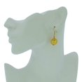 thumbnail image 3 of GlassOfVenice Murano Glass Disk Earrings - Liquid Gold, 3 of 4