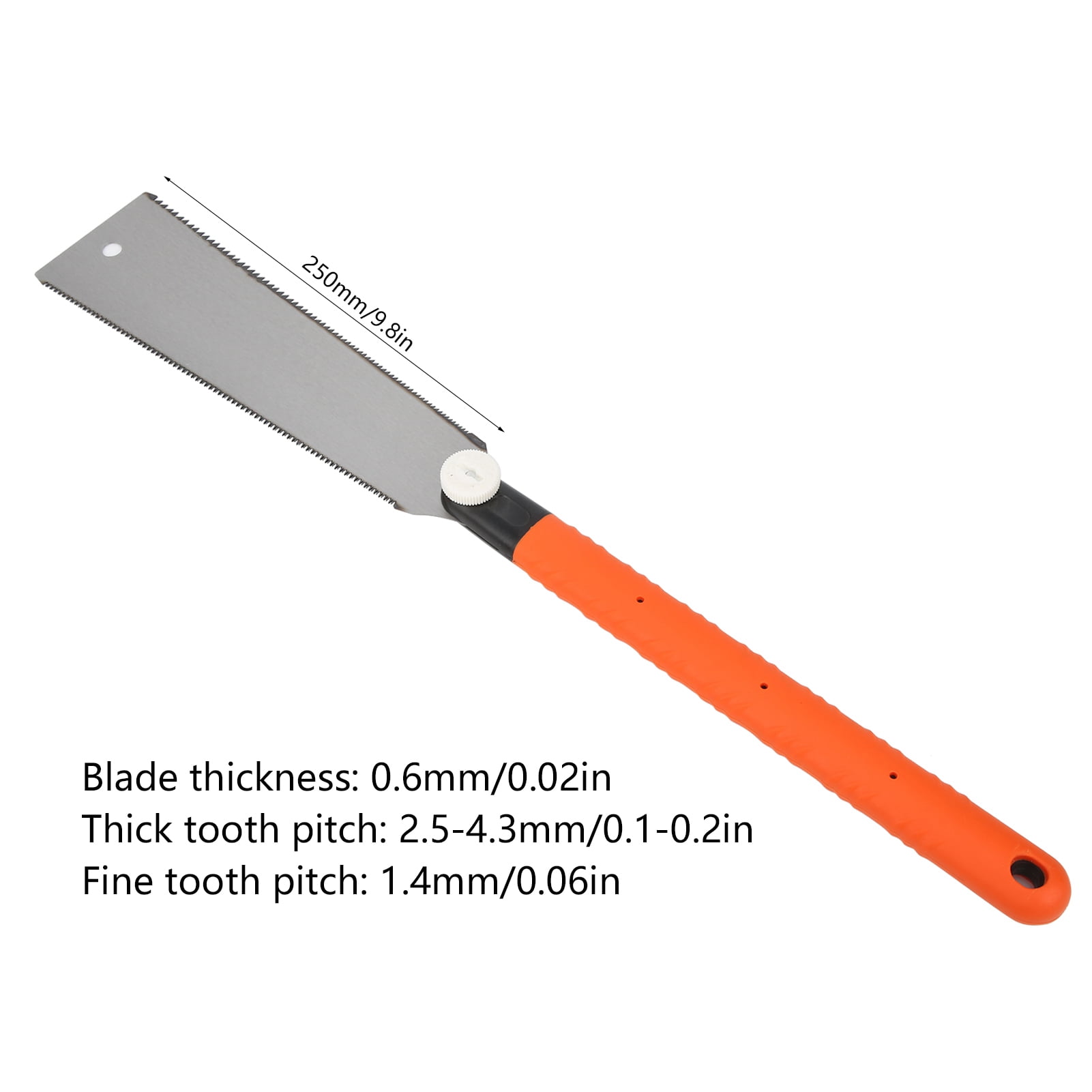 Japanese Pull Saw 10-Inch Double Edge Hand Saw, Two-Sided Tooth Blade, Non-Slip Rubber Handle, For Woodworking, PVC, Garden Pruning, Bamboo Cutting