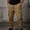 Khaki, variant on Men's Casual Cargo Joggers Pants Straight Leg Loose Stretch Elastic Waist Drawstring Tapered Sweatpants with Muti Flap Pockets Size 3XL Khaki