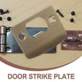 thumbnail image 3 of OUNONA 4 Pcs Stainless Steel Deadbolt Strike Plate Golden Enhanced Security Features, 3 of 8