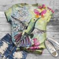 thumbnail image 2 of Grande Taille Femmes Manches Courtes Imprimé Animal Col Rond Hauts Tee T-Shirt Blouse T-Shirt pour Femmes, 2 of 4