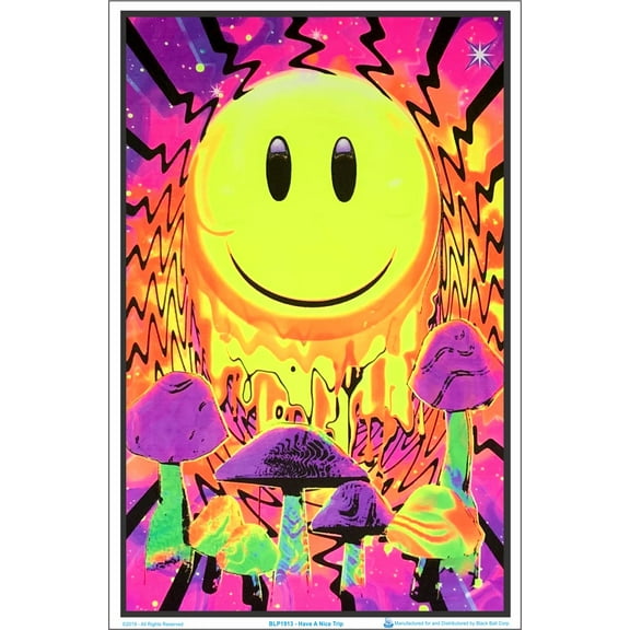 Have A Nice Trip Blacklight Poster 23 x 35
