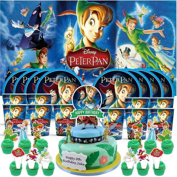 Peter Pan Birthday Cups Party Supplies Decor Backdrop Plates Fans Decorations Banner