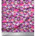 thumbnail image 1 of Soimoi Viscose Chiffon Fabric Camouflage Texture & Flamingo Bird Print Fabric by Yard 42 Inch Wide, 1 of 1
