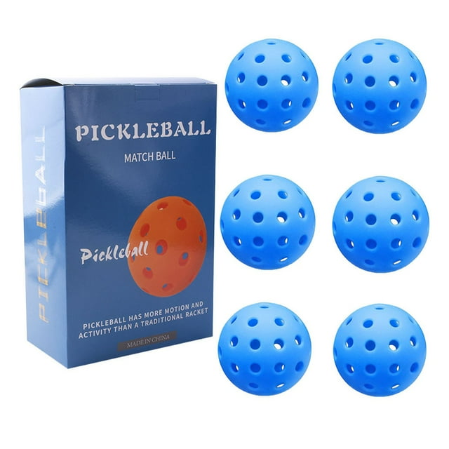 relayinert 6 Pcs/ensemble Remplacement Professionnel de Pickleball 40 Trous Kit Réutilisable d'Entraînement de Pickle Assorti Cadeau d'Anniversaire Bleu
