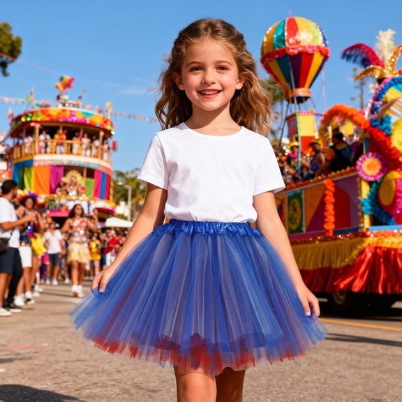 Girls Carnival Party Tutu Skirt Layered Dress For Festive And Casual