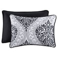 thumbnail image 5 of Comfort Spaces Coco 3 Piece Black and White Damask Coverlet Set, Queen | Lightweight Summer, 5 of 5